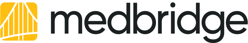 MedBridge logo with a yellow and white graphic beside the word "medbridge" in bold black lowercase letters.